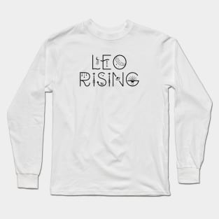 Leo rising sign celestial typography Long Sleeve T-Shirt